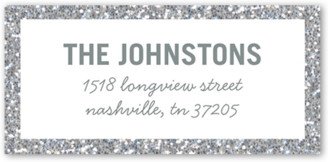 Address Labels: Dazzling Border Address Label, Grey, Matte