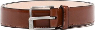 Square-Buckle Leather Belt-AE