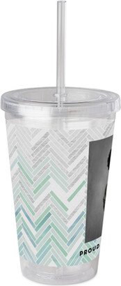 Travel Mugs: Gallery Of One Acrylic Tumbler With Straw, 16Oz, Multicolor