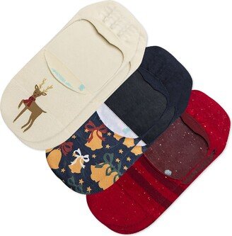 Print Ultimate No Show Socks Reindeer 3 Pack