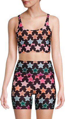 Leah Star Print Sports Bra