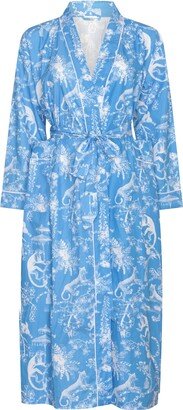 Nologo-Chic Jungle Party Kimono Robe - Blue