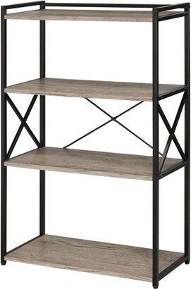 47 Corday Bookcase Gray and Black - Steve Silver Co.