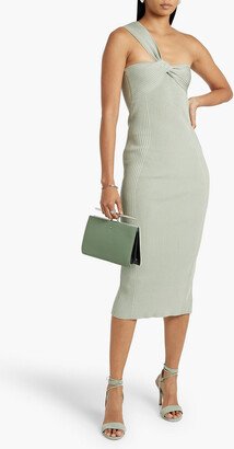 SIMKHAI Laurena one-shoulder ribbed-knit midi dress