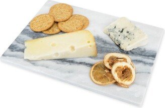 Marble Cheese Plate Serveware Board, Serving Tray for Appetizers and Charcuterie, Set of 1, Grey