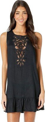 Goldy Soul Tank Cover-Up Dress (True Black) Women's Swimwear