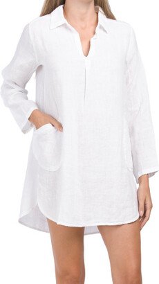 Linen Cover-up Popover Shirting for Women