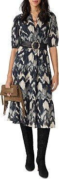 ba & sh Anissa Cotton Printed Midi Dress