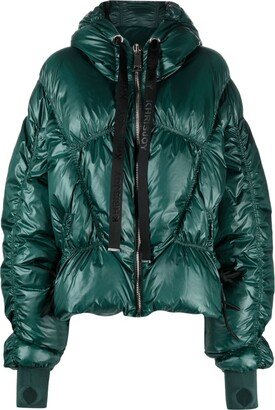 Iconic metallic-effect puffer jacket