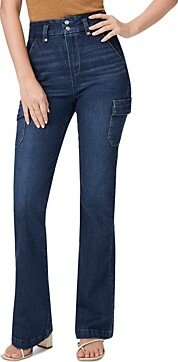 Dion High Rise Bootcut Cargo Jeans in Gracielou