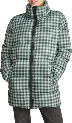 Gingham Check Puffer Jacket