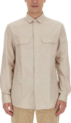 Buttoned Long-Sleeved Shirt-BT