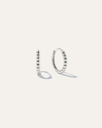 14k Gold Beaded Hoops