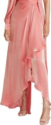 Womens Shimmer Hi-Low Maxi Skirt