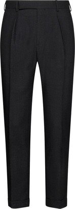 Straight-Leg Pleated Tailored Trousers-AC