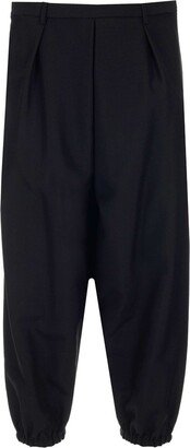 Wide-Leg Cuffed Trousers-AB