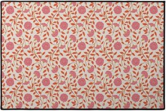 Door Mats: Naisha's Garden Door Mat, Pink