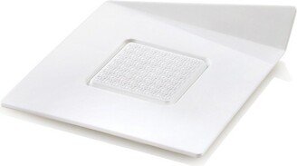 Silikomart White Square Dessert Plate, 3.3 x 3.3 - Pack of 100