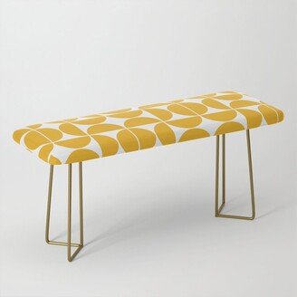 Mid Century Modern Geometric 04 Yellow Benches