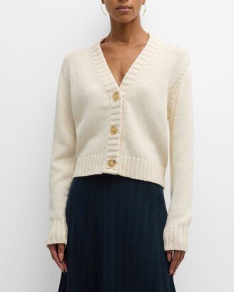 Chunky Cotton Knit Crop Cardigan