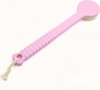 Unique Bargains Soft Bristle Anti Slip Handle Shower Body Rubbing Brush Exfoliating Scrub Tool Pink