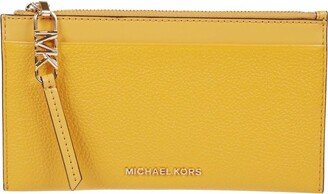 Logo Plaque Zipped Wallet-AC