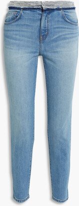 Jones sequin-embellished mid-rise slim-leg jeans