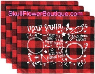 Santa/Christmas Eve Place Mat, Customizable Christmas Santa Cookies & Milk Mat