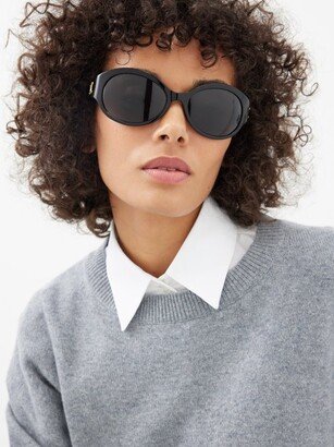 Triomphe Oval Acetate Sunglasses-AA