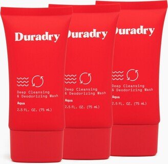 Duradry Body Wash Odor Control - Deep Cleansing and Deodorizing, Neutralizes Odors while Nourishing your Skin, Infused with Vitamins and Minerals - Aq