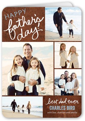 Father's Day Cards: Written For Dad Father's Day Card, Brown, Matte, Folded Smooth Cardstock, Rounded