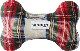 Flannel Dog Bone Squeaky Toy Regent Plaid