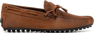 Bow-Detail Suede Loafers-AA