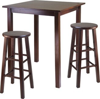 Parkland 3-Piece High Table with 29 Square Leg Stools