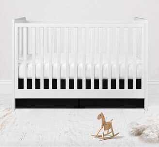 Solid Crib/Toddler Bed Skirt - Black