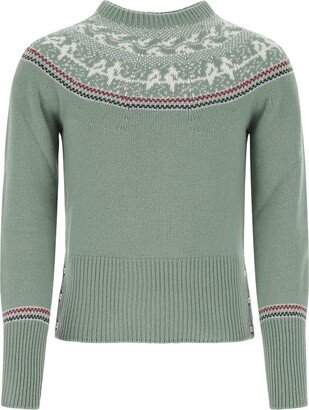 Jacquard Crewneck Knit Jumper