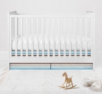 Mod Dia/Strps Aqua Crib or Toddler Bed Skirt