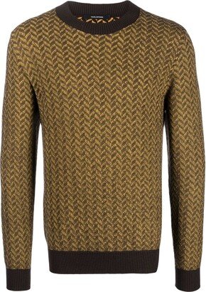 Herringbone Crew-Neck Jumper