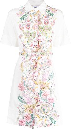 Neda floral-print mini shirtdress