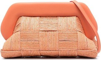 Apricot Straw Clutch Bag