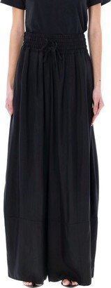 Pressed-Crease Wide Leg Palazzo Pants