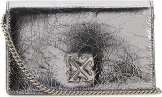 Logo Plaque Foldover Top Clutch Bag-AA