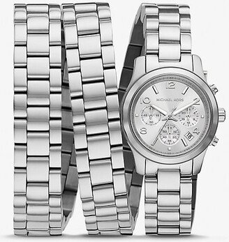 Limited-Edition Runway Rhodium-Plated Stainless Steel Wrap Watch