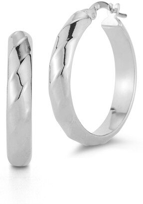 CHLOE AND MADISON Sterling Silver Hoop Earrings