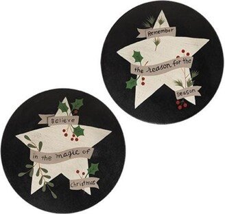 Believe in the Magic Berry Star Plate 2 Asstd. - 8 in diameter by .25 deep.