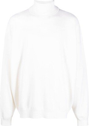 Fine-Knit Roll-Neck Jumper-AJ