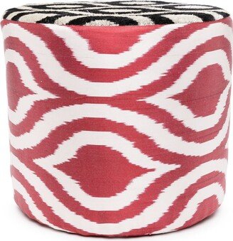 Mix-Pattern Velvet Pouf