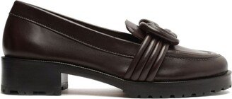 Vicky knot-detail leather loafers