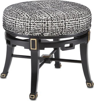 Scarlett Black Tuxedo Ottoman