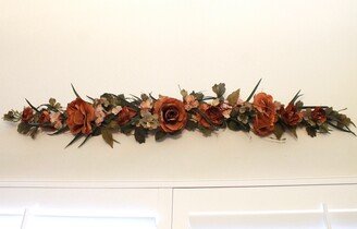 Large Silk Floral Festoon | Tablescape - Rust Peach | F22-46